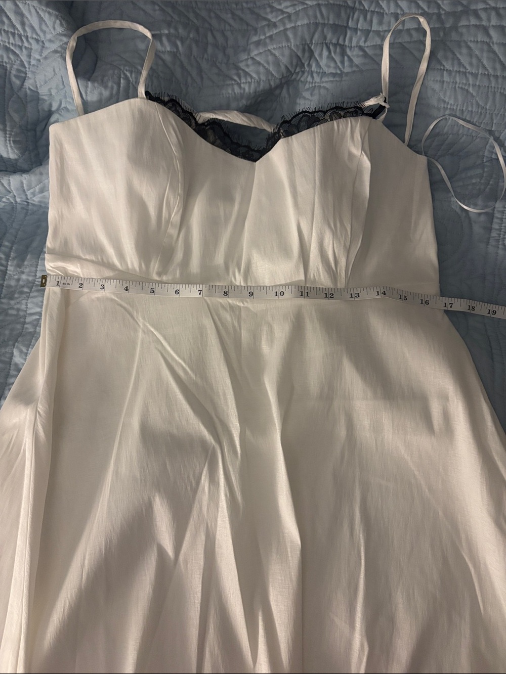 Abercrombie & Fitch White Square-Neck Maxi Dress with Spaghetti Straps - Picture 7 of 10